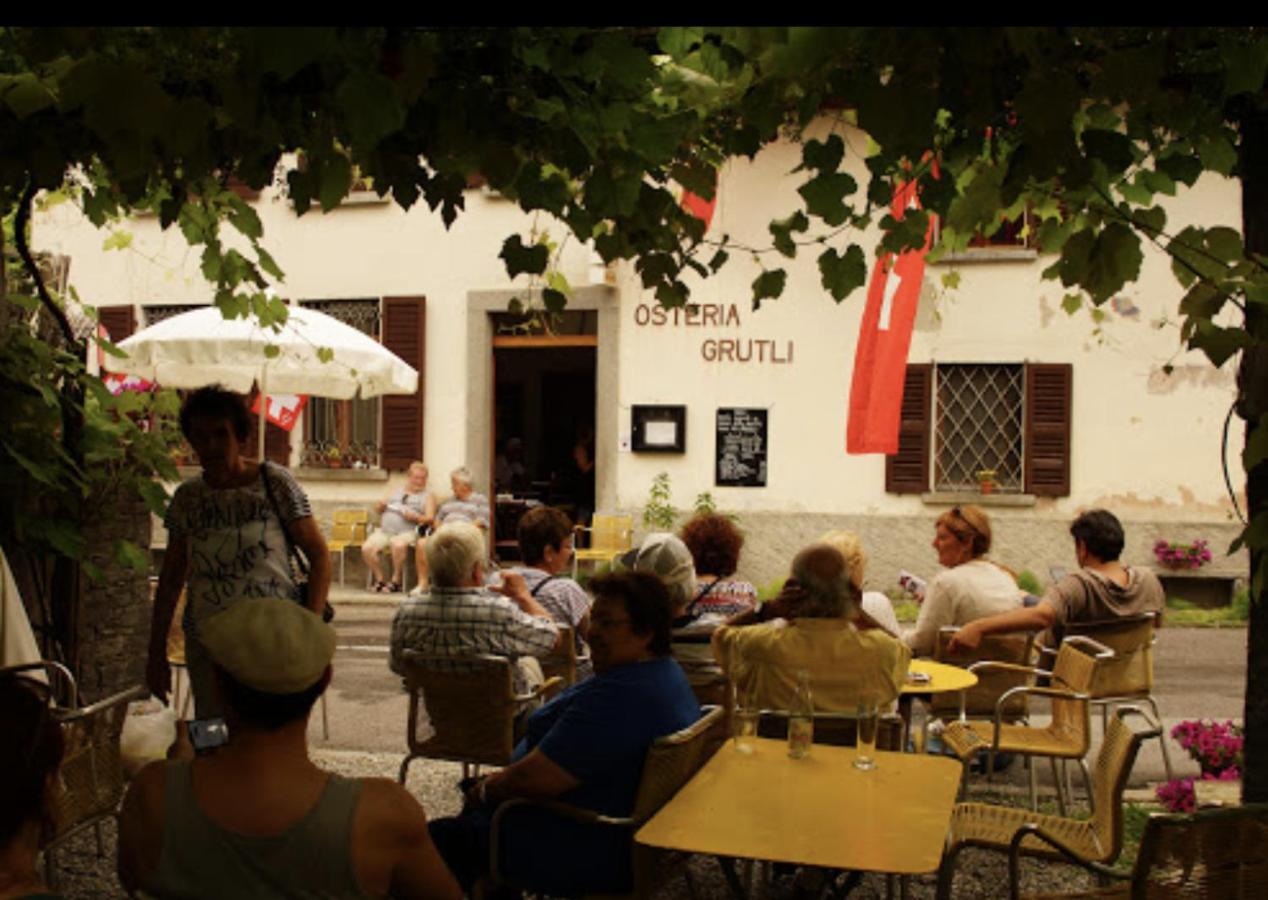 Osteria Gruetli Con Alloggio Borgnone Zewnętrze zdjęcie